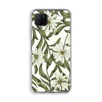 Wit bloemenpatroon: Huawei P40 Lite Transparant Hoesje