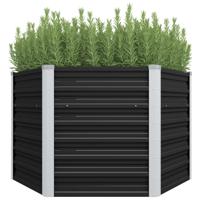 VidaXL Plantenbak verhoogd 129x129x77cm gegalvaniseerd staal antraciet