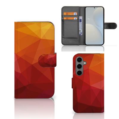 Book Case voor Samsung Galaxy S25 Polygon Red