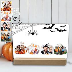 Halloween-nachtlampje gepersonaliseerd uw foto op maat LED-lamp fotolijst cadeau voor jongens meisjes vrienden bureau slaapkamer decor borden Lightinthebox