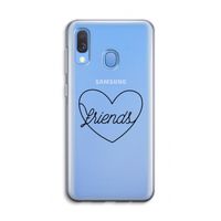Friends heart black: Samsung Galaxy A40 Transparant Hoesje
