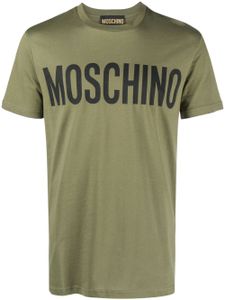 Moschino logo-print cotton T-shirt - Vert