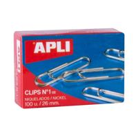 Paperclip nikkel nr.1½ lengte 26mm 100st