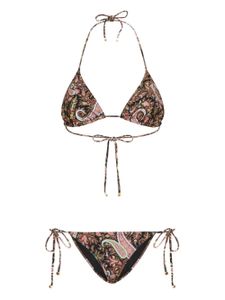 ETRO bikini à imprimé cachemire - Noir