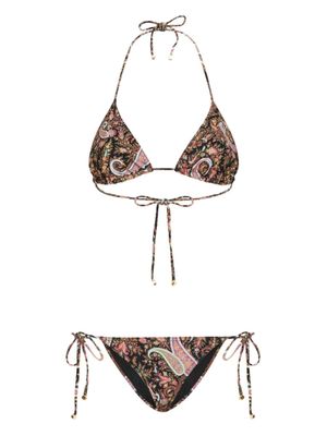 ETRO bikini à imprimé cachemire - Noir