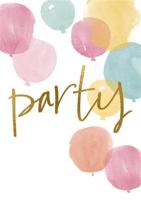 Wenskaart hallmark uitnodiging ballonnen 6 stuks