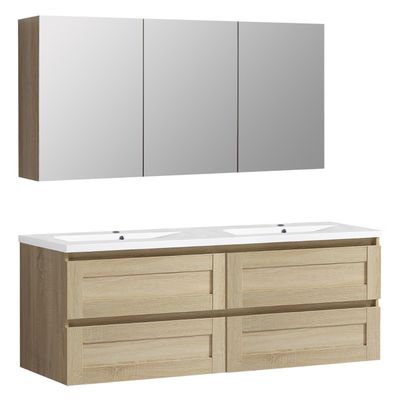 Badmeubelset Differnz Reno 120x45,5x55 cm FSC Eiken Differnz