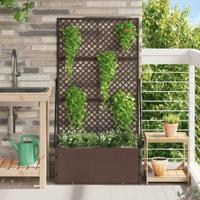 Plantenbak Bruin 70 x 30 x 135 cm Metaal