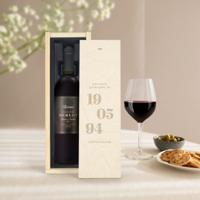 Wijn in gegraveerde kist - Riondo Merlot