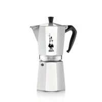 Italiaanse koffiezetter - BIALETTI - Moka Express - Geschikt voor alle kookplaten behalve inductie - 18 kopjes - 810 ml - Roestvrij staal