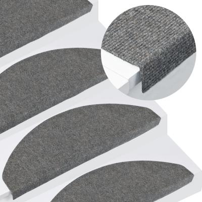 VidaXL Trapmatten zelfklevend 15 st 65x22,5x3,5 cm grijs