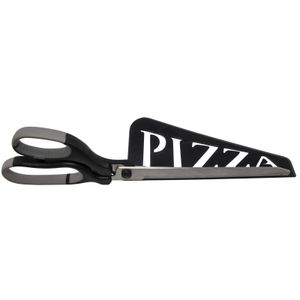 Pizzaschaar met schep 30 cm zwart   -