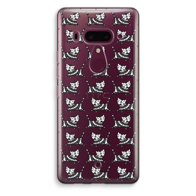 Zwarte poes: HTC U12+ Transparant Hoesje