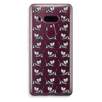 Zwarte poes: HTC U12+ Transparant Hoesje