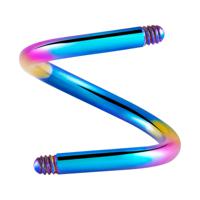 Anodized Spiral Pin Chirurgisch staal 316L Balletjes, staafjes en meer