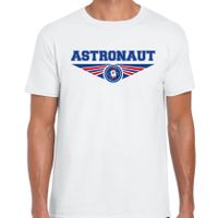 Astronaut t-shirt wit heren - Beroepen shirt