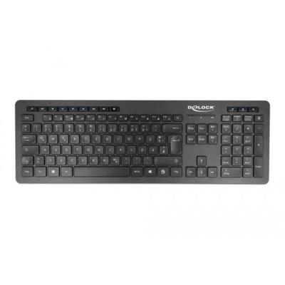 Delock 12004 Toetsenbord Draadloos QWERTZ, Duits Zwart USB-aansluiting