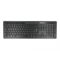 Delock 12004 Toetsenbord Draadloos QWERTZ, Duits Zwart USB-aansluiting