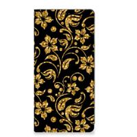 Motorola Edge 40 Neo Smart Cover Gouden Bloemen