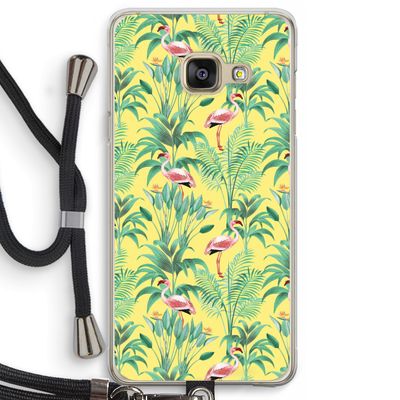 Flamingo party: Samsung Galaxy A3 (2016) Transparant Hoesje met koord