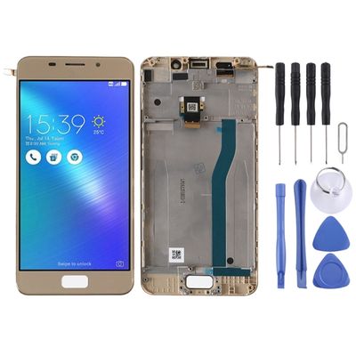 LCD-scherm en digitizer volledige assemblage met frame voor ASUS Zenfone 3S Max ZC521TL X00GD (Goud)