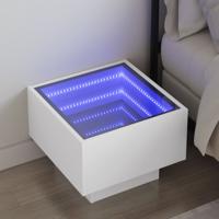 Nachtkastje met Infinity LED 40x40x30 cm wit - thumbnail