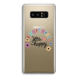Happy days: Samsung Galaxy Note 8 Transparant Hoesje