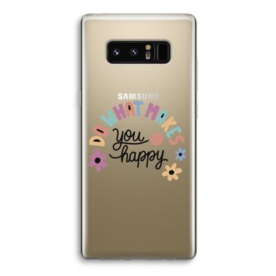 Happy days: Samsung Galaxy Note 8 Transparant Hoesje