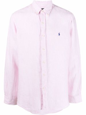 Polo Ralph Lauren chemise rayée à motif Polo Pony - Rose