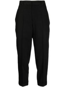 Yohji Yamamoto pantalon court à plis marqués - Noir