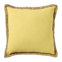 Kussen jute - geel - 45x45 cm
