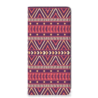 Samsung Galaxy A21s | Hoesje met Magneet | Aztec Paars Samsung Galaxy A21s | Hoesje met Magneet | Aztec Paars