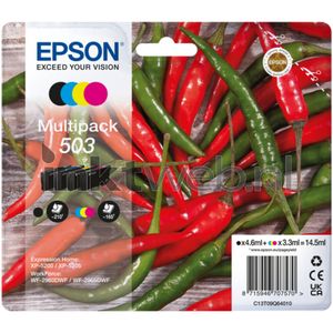 Epson 503 inktcartridge 4 stuk(s) Origineel Normaal rendement Zwart, Cyaan, Magenta, Geel