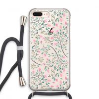 Sierlijke bloemen: iPhone 8 Plus Transparant Hoesje met koord