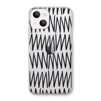 Marrakech Zigzag: iPhone 13 mini Transparant Hoesje