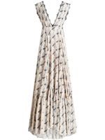 ETRO paisley-print V-neck maxi dress - Tons neutres