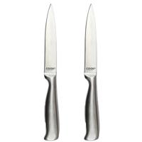 Cook Concept Keukenmes - 2x - inox - RVS - 12 cm - koksmes / keukenmes / schilmes