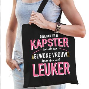 Gewone vrouw / kapster cadeau tas zwart voor dames