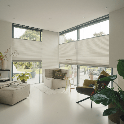 Honingraat plissé gordijnen Top-Down Bottom-Up koordbediening