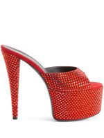 Giuseppe Zanotti sandales Aida 150 mm à ornements en cristal - Rouge