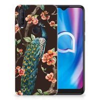 Alcatel 1S (2020) TPU Hoesje Pauw met Bloemen - thumbnail