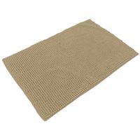 Badkamerkleedje/badmat tapijt - voor op de vloer - beige - 50 x 80 cm