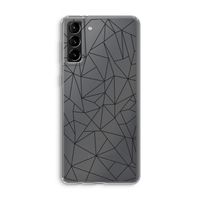 Geometrische lijnen zwart: Samsung Galaxy S21 Plus Transparant Hoesje