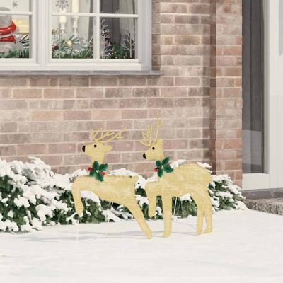 LED Rendieren 2 pcs Warmwit 45 x 19 x 65 cm Stof