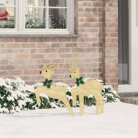 LED Rendieren 2 pcs Warmwit 45 x 19 x 65 cm Stof
