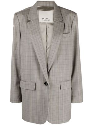 ISABEL MARANT blazer en laine vierge Kenzy à simple boutonnage - Gris