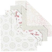 Vivi Gade origamipapier 15 x 15 cm grijs/lichtrood 40 vellen - thumbnail