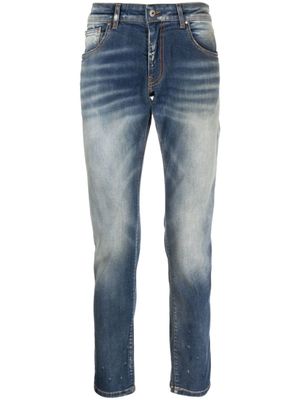 Salvatore Santoro jean slim à patch logo - Bleu