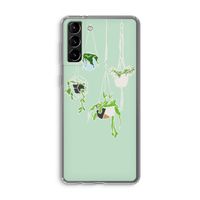 Hang In There: Samsung Galaxy S21 Plus Transparant Hoesje