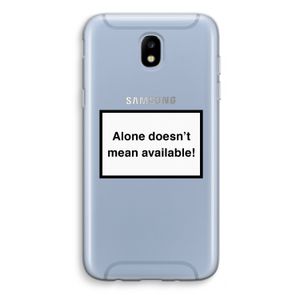 Alone: Samsung Galaxy J5 (2017) Transparant Hoesje